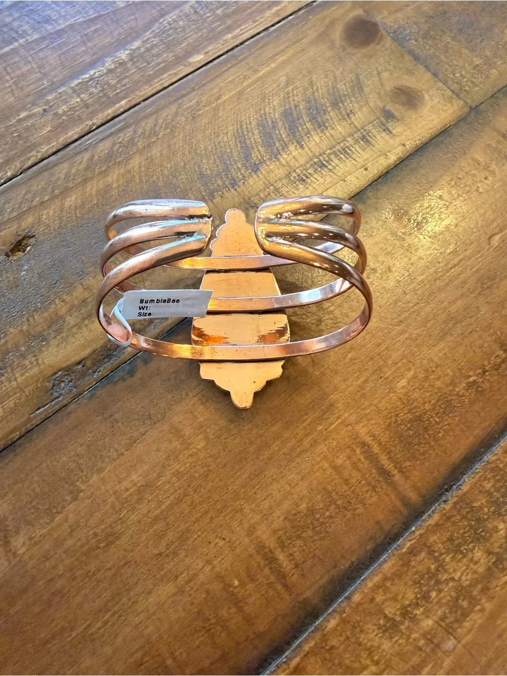 Bumblebee Jasper Copper Cuff Bracelet